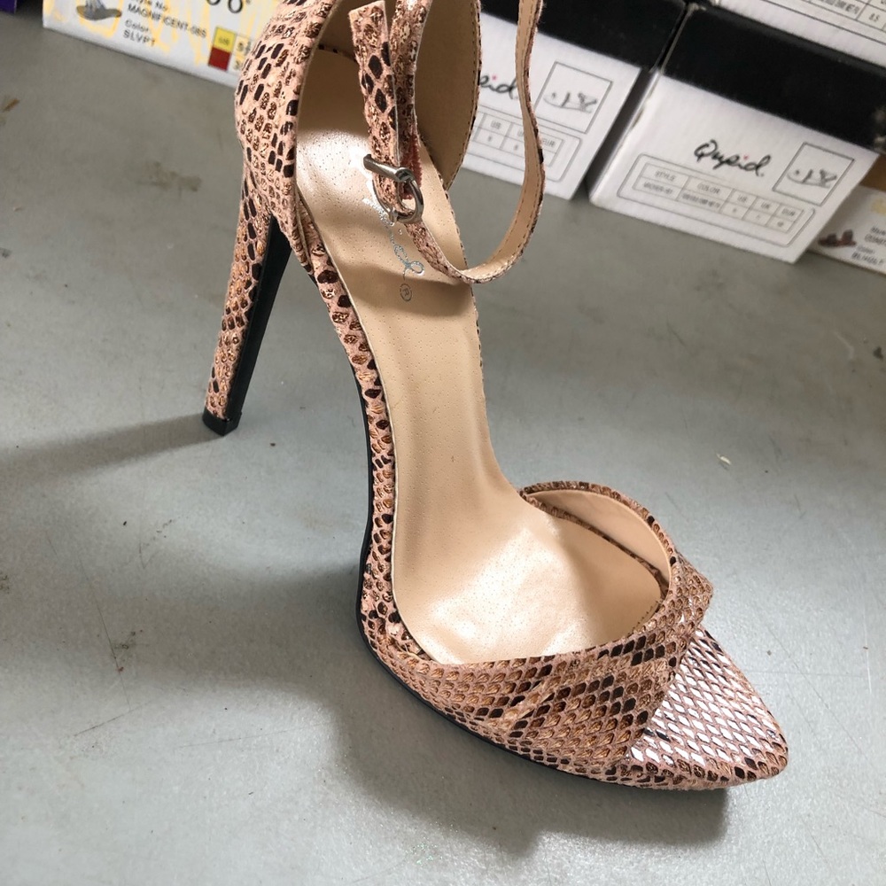 Snake print heels